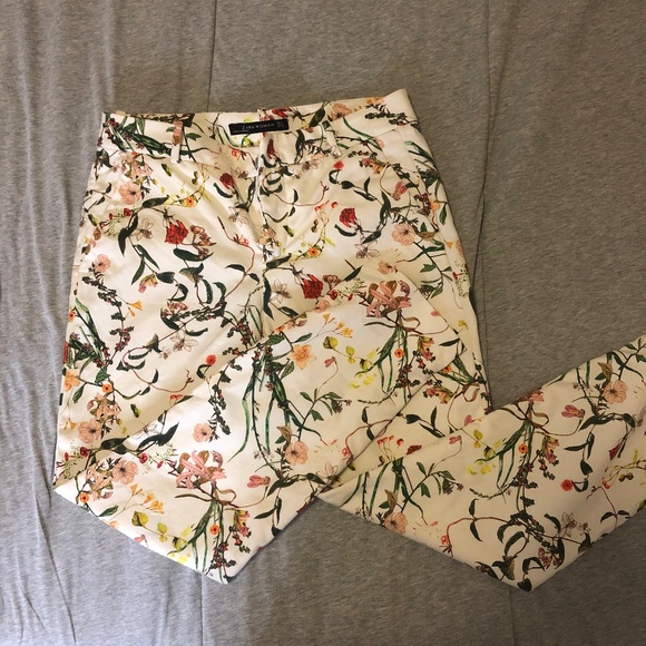 Zara flower pants size S - Picture 1 of 4